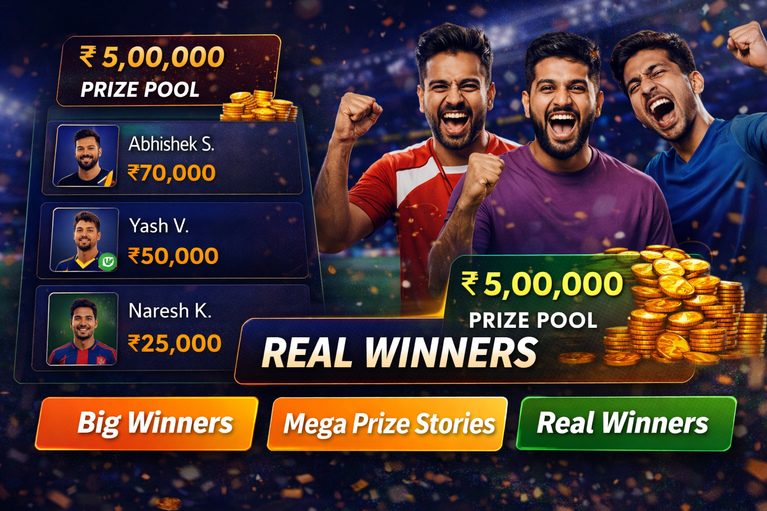 Come Sport 11 fantasy cricket result notes
