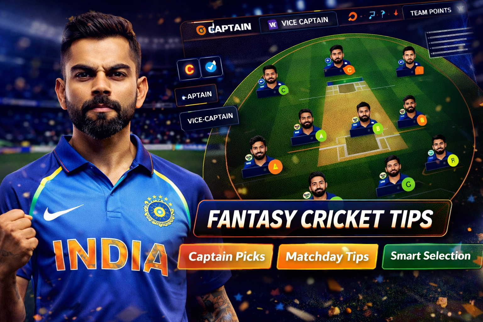 Come Sport 11 role based fantasy cricket checklist