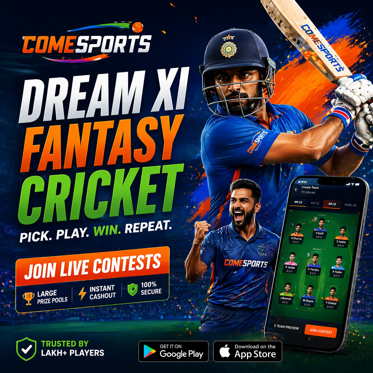 Come Sport 11 fantasy sports main visual